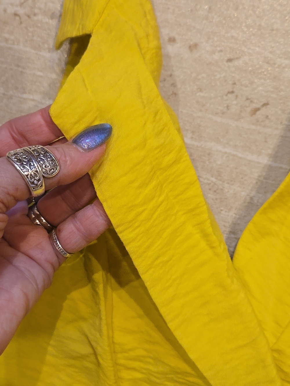 Anthropologie Yellow "The Dylan" Collared Halter Open Back Sleeveless Top - Picture 3 of 15